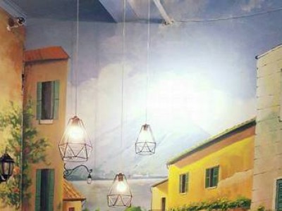 Vẽ tranh tường quán cà phê